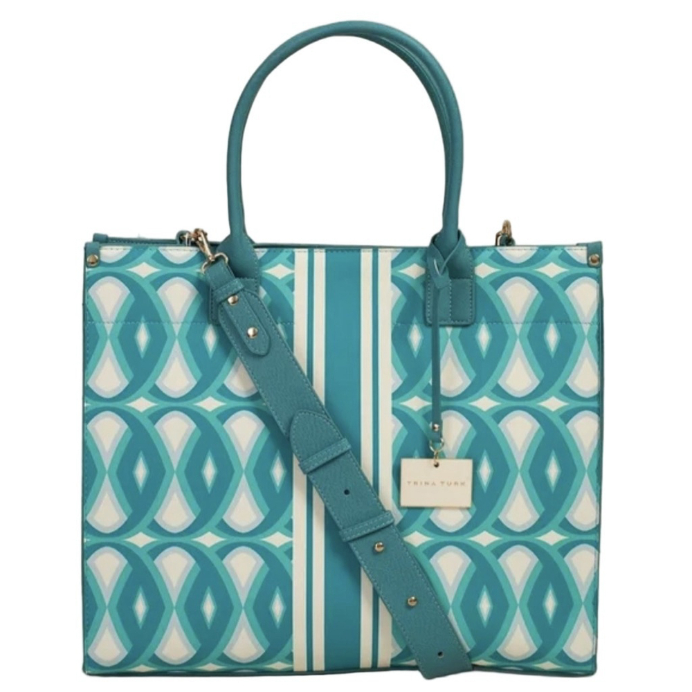 TRINA TURK Seabay Southbay Large Printed Tote Bag MSRP $245
